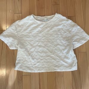 Madewell texture and thread crop top